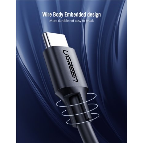 UGREEN USB-C a USB-C 2.0 3A cavo 3m nero