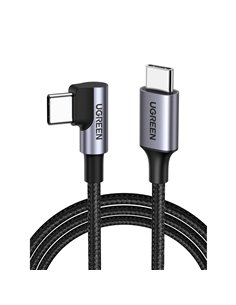 UGREEN USB-C a USB2.0-C angol. cavo circolare 1m grigio nero