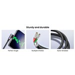 UGREEN USB-C a USB2.0-C angol. cavo circolare 1m grigio nero