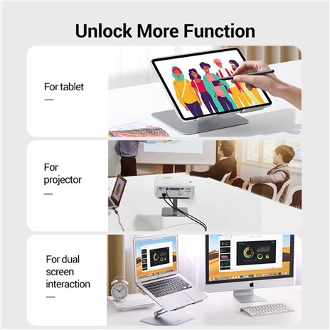 UGREEN supporto regolabile Laptop argento