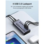 UGREEN USB-C to 7-Port USB-A 3.0 Hub DC 12V EU