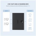 UGREEN USB 2.0 Sharing Switch 2x1 nero