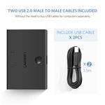 UGREEN USB 2.0 Sharing Switch 2x1 nero
