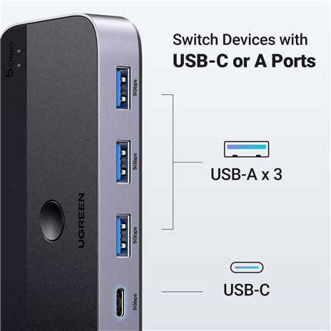 UGREEN USB 3.0 Sharing Switch 2 In 4 Out