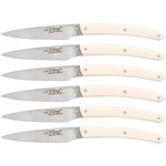 Jean Dubost Laguiole coltelli set 6pz.acrilico avorio