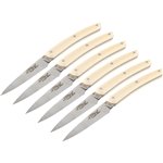 Jean Dubost Laguiole coltelli set 6pz.acrilico avorio