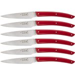 Jean Dubost Laguiole set coltelli 6 pz,acrilico rosso