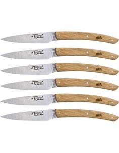 Jean Dubost Laguiole set coltelli 6 pz.,legno quercia
