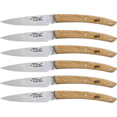 Jean Dubost Laguiole set coltelli 6 pz.,legno quercia