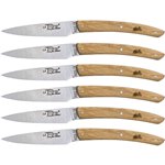 Jean Dubost Laguiole set coltelli 6 pz.,legno quercia