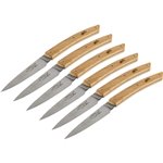 Jean Dubost Laguiole set coltelli 6 pz.,legno quercia