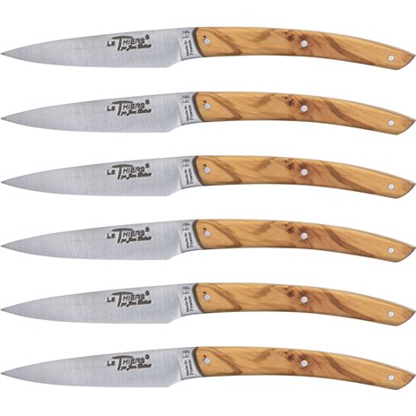 Jean Dubost Laguiole set coltelli 6 pz., legno olivo