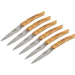 Jean Dubost Laguiole set coltelli 6 pz., legno olivo