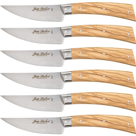 Jean Dubost Laguiole coltelli da bistecca, 6pz. olivo
