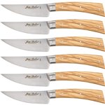 Jean Dubost Laguiole coltelli da bistecca, 6pz. olivo