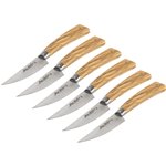 Jean Dubost Laguiole coltelli da bistecca, 6pz. olivo