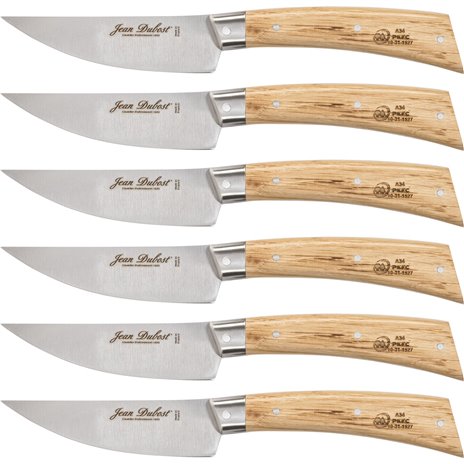 Jean Dubost Laguiole coltelli da bistecca,6pz,quercia