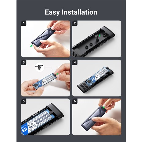 UGREEN M.2 NVMe SSD USB 3.2 Gen 2 Hard Drive Enclosure
