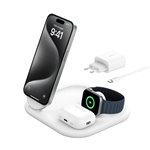 Belkin BOOST Charge 3in1 Qi2 15W staz. ricar. magn.bia.WIZ02