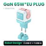 UGREEN Uno RG 65W 3-Port GaN caricatore rapido rosa blu