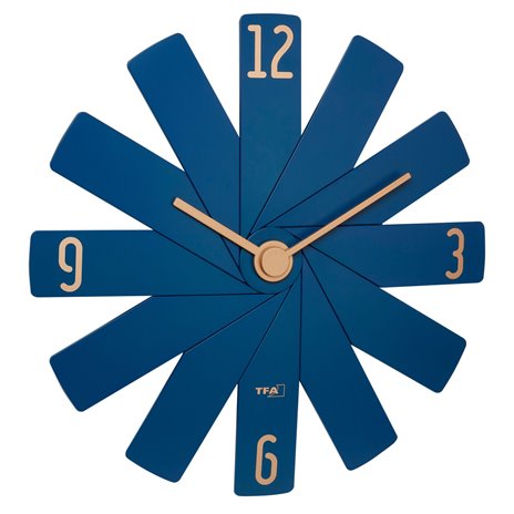 TFA Clock in the box blu orologio da parete
