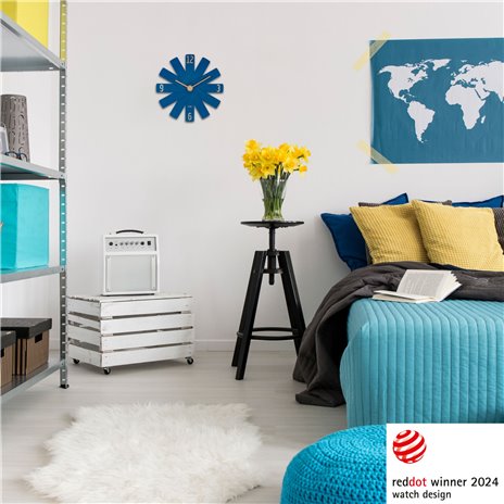 TFA Clock in the box blu orologio da parete