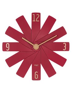 TFA Clock in the box rosso orologio da parete