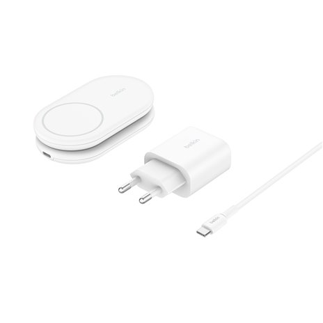 Belkin BOOST Charge magneti. 15W 2in1 +output/USB-C wh.WIZ02