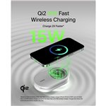 Belkin BOOST Charge magneti. 15W 2in1 +output/USB-C wh.WIZ02