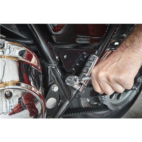 Wiha leva a cricchetto revers. 1/2  c. pulsante e sfera sicu