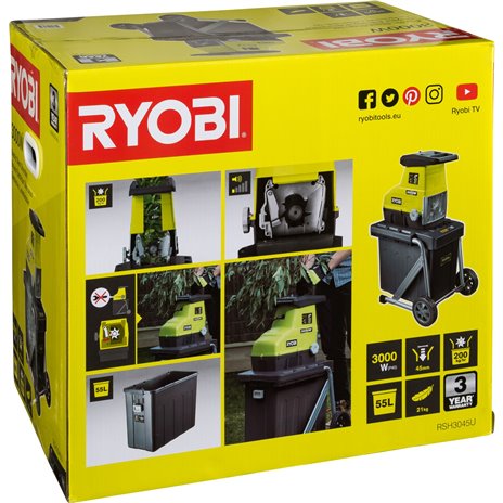 Ryobi RSH3045U      trituratore 3000 W elettrico silenzioso