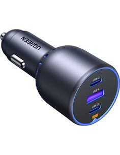 UGREEN 75W 3-Port Fast Car Charg gray