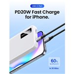 UGREEN 10000mAh Two-way powerbank ricarica rapida bianco