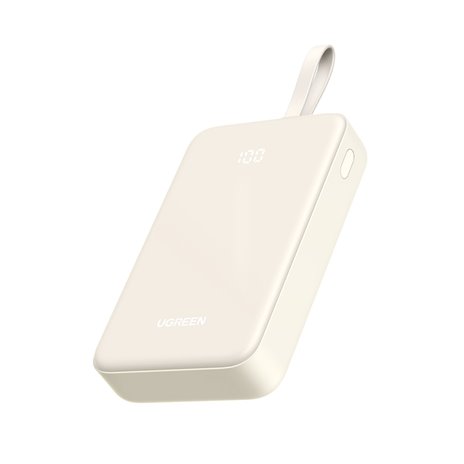 UGREEN 20000mAh Power Bank with Built-in Cable white