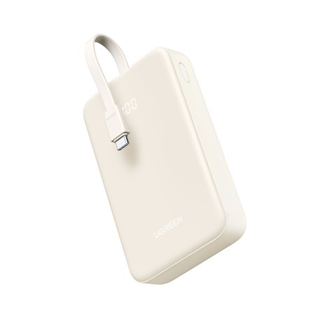 UGREEN 20000mAh Power Bank with Built-in Cable white