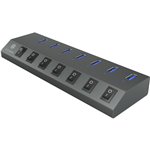 RaidSonic IB-HUB1701-C3 7 port USB 3.0 Type-A Hub