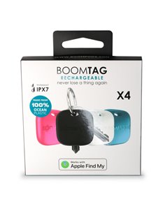 Boompods Boomtag Rechargeable 4 pcs. Black, Blue, White, Pin