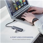 UGREEN 4-Port USB3.0 Hub with USB-C Power Supply