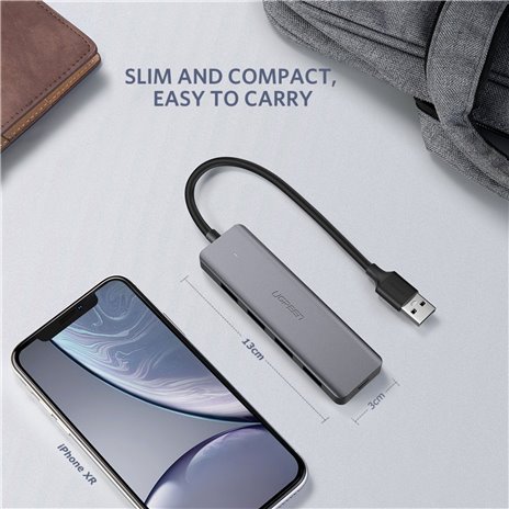 UGREEN 4-Port USB3.0 Hub with USB-C Power Supply