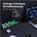 UGREEN Nexode S 100W 4-Port GaN caricatore rapido EU grigio