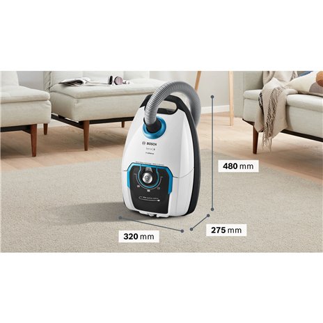 Bosch BGB 75XSIL ProSilence Serie 8, bian.