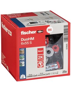 Fischer DuoHM 6x55 S TX 25 pz.
