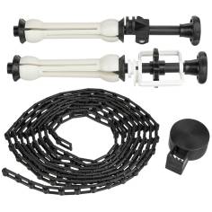 walimex kit di fissaggio + catena e peso nero