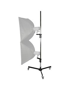 walimex pro treppiede con ruote, 223cm,con 2 supporti