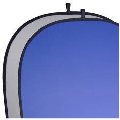walimex 2in1 fondali ripieg. grigio/blu, 180x210cm