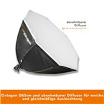 Walimex pro LED 45W Octagon Ø65cm Bi color