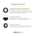 walimex pro T2 obiettivo p. C-Mount