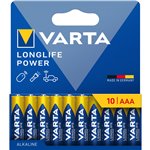 1x10 Varta Longlife Power Micro AAA LR 03            0490312