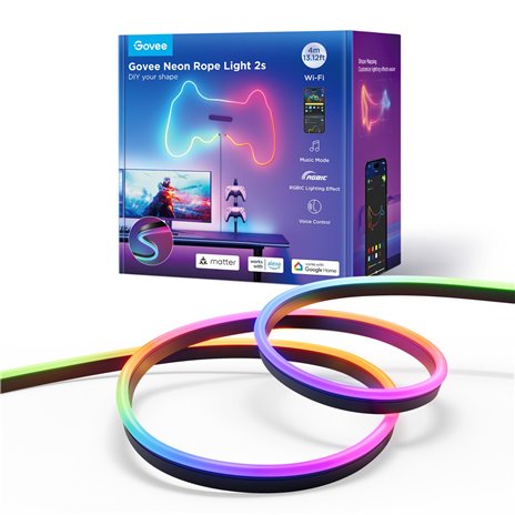 Govee Neon Strip Light 4 Meter Black Matter ready