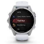 Garmin fenix 8 (43mm) bianco pietra/argento